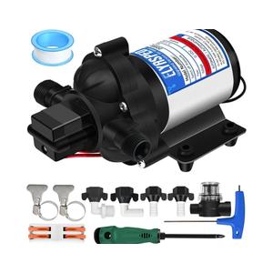 Elyaspedy 2026 Upgraded 2088-422-144 RV Fresh Water Pump,12V 3.3GPM Self-Priming Diaphragm Water Pump,45PSI,Includes Pressure Switch and Detachable Filters,No Noise, for RV, Marine, Yacht, Caravan