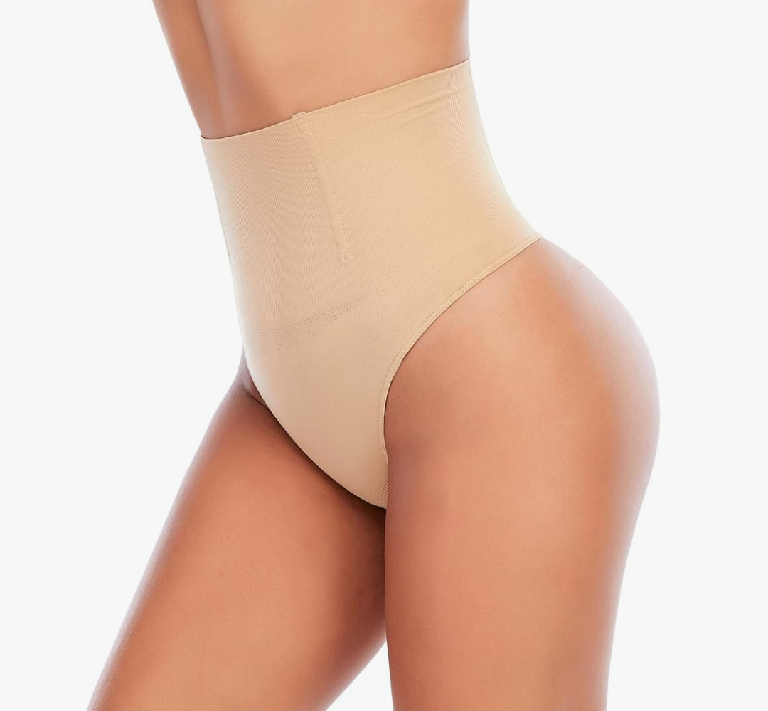 Werena Tummy Control Thong Shapewear for Women Seamless Shaping Thong Panties Body Shaper Underwear, Small