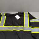 Apparel High Visibility Shirts, Long Sleeve Hi Vis Reflective Safety Shirts with Pocket for Men (X-Large, Black, 4 Pack)