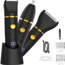 Manscape Body Hair Trimmer for Men: Pubic Hair Trimmer, 3 in 1 Versatile Electric Shaver for Groin,Face,Beard,Nose,Waterproof Body Groomer with Ceramic Blades, Mens Gifts