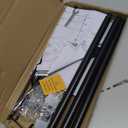 Auledio Adjustable Over The Door Triple Towel Rack with Hooks,Black