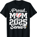 Proud Mom Class Of 2025 Senior Mom Baseball Class of 2025 T-Shirt Size XL