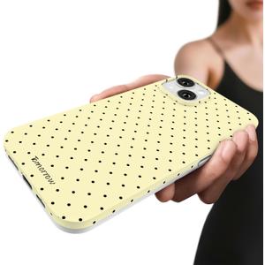 2 x Compatible with iPhone 15 Plus Case & iPhone 14 Plus Case, with Polka Dot Aesthetics Design Simple Case for Women Girl, Cute Fashion Soft TPU Slim Protection Phone Case - Yellow