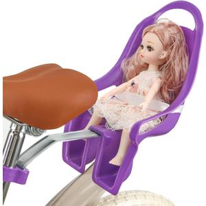 Kids Bicycle Doll Seat  Doll Chair Accessory for Childrens Bikes, Purple