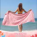 Oversized Flamingo Beach Towel, 100% Cotton Jacquard Weave Pool Towel, Extra Large Flamingo Beach Towels, Quick Dry Summer Towels for Pool Swimming Travel Bath, 30"x 70"