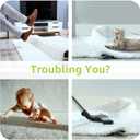 Rabenda 12 Pcs Rug Tape, Non Slip Rug Pads Grippers for Hardwood Floors and Tiles, Reusable Carpet Tape for Area Rugs, Double-Sided Adhesive Rug Stickers Keep Corners Flat (Black)