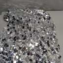 YYA Women's Midi Strapless Dress Sequin Strappy Bodycon Party Dress Sparkly Glitter Ruched Party Club Dress Silver XL