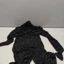 Women's Leopard Print Jumpsuit Long Sleeve, Black, Size S