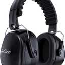 ProCase NRR 32dB Noise Reduction Ear Muffs, Safety Hearing Protection for Shooting Gun Range, Construction, Mowing, Autism Sensory Earmuffs for Adults & Kids Black