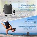 Portable Voice Amplifier, 30W 2800mAh Bluetooth Rechargeable Personal Voice Amplifier with Microphone Headset, Pa Systems Speaker for Multiple Locations Classroom, Meetings and Outdoors