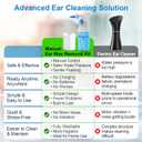 Ear Irrigation Kit, Manual Earwax Removal, Safe Ear Cleaning for Built-Up Wax, Effective Ear Irrigation Flushing System, Gentle Ear Flushing Kit for Adults and Kids at Home