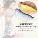 2 x Double Sided Sticky Bra Inserts, Self Adhesive Reusable Sticky Push Up Bra Pads Inserts for Breast Lift (Beige)