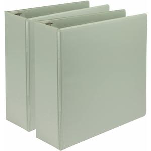 2 x Samsill Plant-Based 3 Inch Durable D-Ring, View Binder, Eco-Friendly, USDA Certified Biobased, 2 Count,Pack of 1, Sage Green