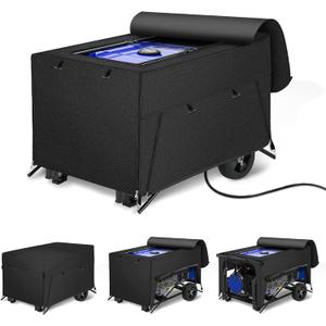 Porch Shield Generator Covers Running - Heavy Duty Waterproof Generator Rain Tent Shelter for 3500w-12000w Black