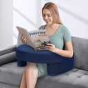 ITEFDTUTNE Reading Pillow for Gaming Extra Large, Adjustable Lap Desk Pillow with Pocket, Soft Memory Foam Arm Rest Pillow for Adult, Gaming Pillow for Lap, Sitting in Bed Floor Sofa