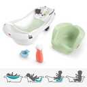 Fisher-Price Baby to Toddler Bath 4-in-1 Sling n Seat Tub with Removable Infant Support and 2 Toys, Puppy Perfection