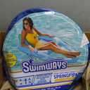 SwimWays Spring Float Premium Recliner Pool Lounger, Inflatable Pool Floats Adult with Fast Inflation for Ages 15 & Up, Sky Blue