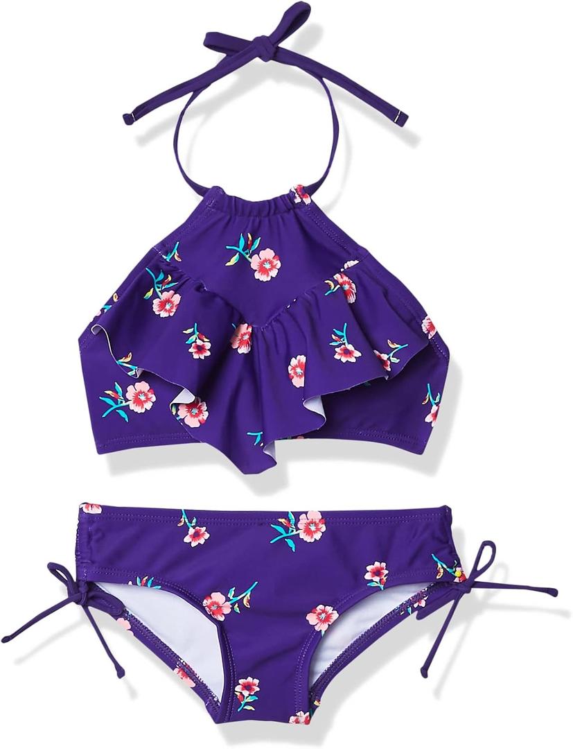 Kanu Surf Girls Morgan Ruffle Halter Bikini 2-Piece Swimsuit