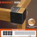 Workbench Bracket Kits - Workbench and Shelving Hardware Kit - Heavy Duty Steel Workbench Corner Bracket - DIY Workbench Kit - 8 Pcs & 80 Screws - Fits 2x4 Wood (Actual 1.5"x3.5")