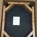 MILCIL Upholstered Ottoman Stool with Padded Seat, Tufted Vanity Stool with Solid Wood Legs, Accent Stools, Faux Leather Retro Brown