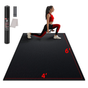 Large Exercise Mat for Home Workout,12‘x6’/10'x6'/9'x6'/8'x6'/7'x5'/6'x4' (7mm) Extra Thick Workout Mat, High-Density Gym Mat for Cardio, Jump Rope, MMA, Weights (Shoe-Friendly)