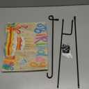 WATINC Happy Birthday Garden Flag Burlap Yard Signs Vertical Double Sided Readable Birthday Cake Banner House Flags Poster Party Decorations Supplies for Indoor Outdoor Lawn 12.4 x 18.2 Inch(Beige) (Multicolor)