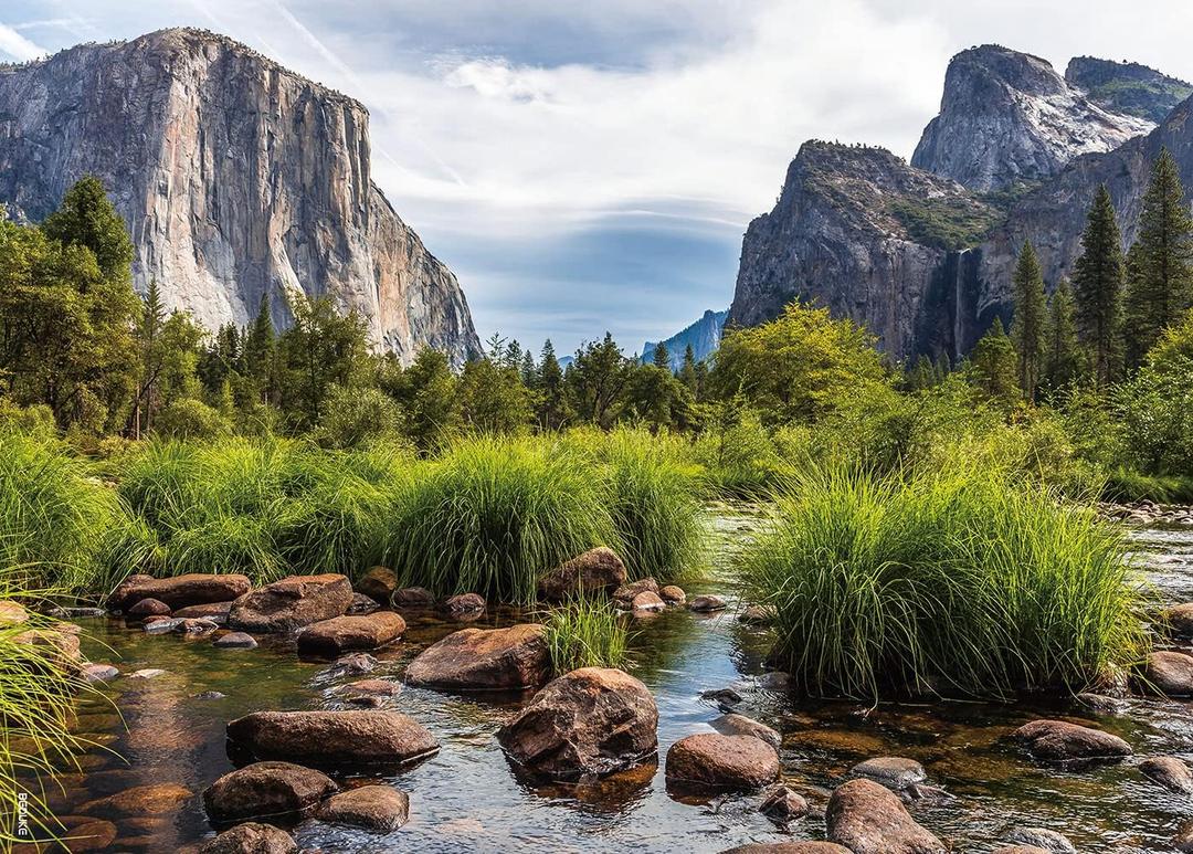 BEDUKE Jigsaw Puzzles 1000 Piece - Every Piece is Unique - Yosemite National Park for Adults Thick Sturdy Cardboard Precise Interlocking Family Game Puzzle Age 14+