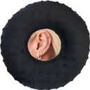Ear Piercing Pillows for Side Sleeper with Ear Hole CNH Piercing Pillows Support Head Ear Pain Relief Ear Pressure Sore Side Sleeping Ear Guard, Minky Dot Black