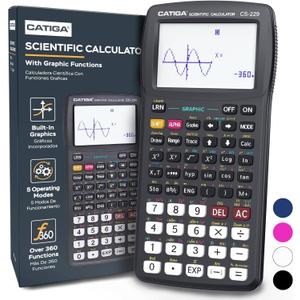 CATIGA Scientific Calculator with Graphic Functions, Multiple Modes with Intuitive User Interface for Beginners and Advanced Courses, High School or College, CS-229 (1.1) Black)