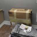 SUOERNUO Shoe Rack Organizer 4 Tier for Closet Entryway Free Standing Metal Storage Shoe Shelf with MDF Top Board (Black+Rustic Brown, Large 4 Tier)