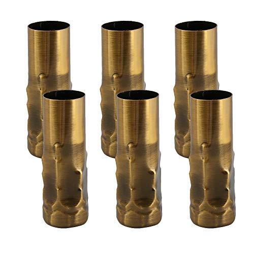 RDEXP 6Pcs Chandelier Candle Drip Shape Light Cover Sleeves Socket 25mm Dia x 8.mm Length Bronze