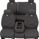 Covercraft Carhartt SeatSaver Custom Seat Covers | Fits 1996-1999 Chevrolet/GMC C/K Pickup & 1999-2007 Silverado/Sierra Extended Cab | 2nd Row Solid Bench Seat, Duck Weave Gravel