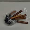 8PCS Measuring Cups and Spoons Set, DV Stainless Steel Measuring Cups with Ergonomic Wooden Handle for Cooking & Baking