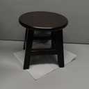 Solid Wood Stool - 10 inch Round Kids Stool for Short Reach & Shoe Changing (Brown) (Brown Round)