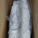 JOLLYVOGUE White Comforters Queen Size, 3 Pieces Ruffle Seersucker Queen Comforter Set for All Season, Lightweight Soft Shabby Chic Bedding Sets for Women1 Comforter, 2 Pillowshams