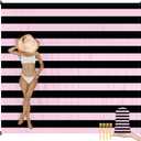 Beach Blanket Waterproof Sandproof, 78''86'' Large Beach Mat for 2-4 Adults with Stakes, Sand Free Quick Dry Lightweight Outdoor Picnic Blankets for Travel, Camping, Hiking (Black Pink Stripe)