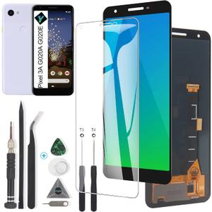 Display for Google Pixel 3A OLED Screen Replacement Touch LCD Screen Digitizer Assembly for Google Pixel 3A G020A G020E G020B LCD with Tools(Black)