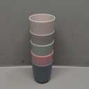 SUGARCANE Kids Cup 10 oz - 5 Pack, USDA & LFGB Certified Toddler Cup - BPA Free - Dishwasher Safe, Reusable, Unbreakable - Gray Pink