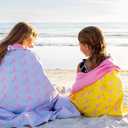 Towels, Quick Dry, Sand Resistant, Light Weight and Compact (Surfboards Pink and Navy, 78 x 35 Towel)