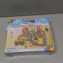 Coodoo Kids Games Magnetic Tiles Road Set with Extendable Magnetic Crane, City Construction Building Toys for Toddlers STEM Preschool Ages 4-6 5-7, Gifts for 3+ Year Old Boys Girls Kids Toys with Car