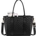 LOVEVOOK Teacher Tote Bag for Women, Quilted Work Tote Nurse Laptop Bag, Large Computer Shoulder Bags with Zipper for Travel (15.6 Inch)