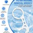 2 x 2 Packs Water Filter Wrench with 6 Durable Rubber O-Rings, Compatible with GE Water Systems GXWH20S, GXWH20T, GXWH20F, GXWH04F, GXRM10RBL, GX1S01R, Water Filter Housing Removal and Installation Tool