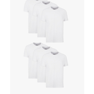 Hanes Men's Cotton, Moisture-Wicking Crew Tee Undershirts, Size S, Pack of 6
