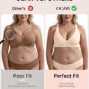 OEAK Womens Deep V Bras Wireless Comfortable Bra Supportive No Underwire Bras Tshirt Push Up Bralettes Plunge Seamless Bra