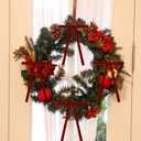 2 x Burgundy Velvet Bows for Christmas Trees - 24PCS Twist Tie Bows Suitable for Christmas Trees, Wreaths, Gift Wrapping, and Indoor/Outdoor Holiday Decorations (57 in) (Wine Red)