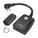 DEWENWILS Outdoor Wireless Remote Control Outlet Power Strip Weatherproof, Expandable Indoor Outdoor Electrical Plug in Light Switch, 15 A, 7-Inch Extension Cord, 100 FT Range, ETL Listed