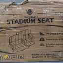 Extra Wide Stadium Seats with Back Support 2 Pack, New12-Grid Ergonomic 4.7" Thick Bleacher Chairs for All-Day Comfort, Portable Adjustable Stadium Chair for Sporting Events Blue
