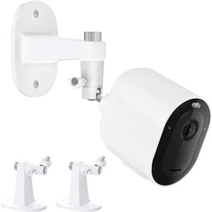 2Pack Adjustable Mount for Arlo Essential 2K Indoor/Outdoor(2nd Generation), for Arlo Pro 5S/Pro 4/Pro 3/Pro 2/Pro/Arlo Ultra2/Ultra/Arlo Essential Spotlight Camera, No-Drill Security Wall Mount (White)