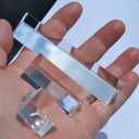 Eisco Labs 3 Piece Acrylic Prism Set - Ultra Durable and Lightweight - 1, 2, and 4 Inch Lengths - Designed for Teaching Physics and Refracted Light - Create Spectrums, Create Rainbows for Photography