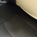 NLQR Front & Rear Full Seat Cover Set PU Leather Perforated Protector Cushion Black Compatible with Tesla Model 3 2017 2018 2019 2020 2021 2022 2023